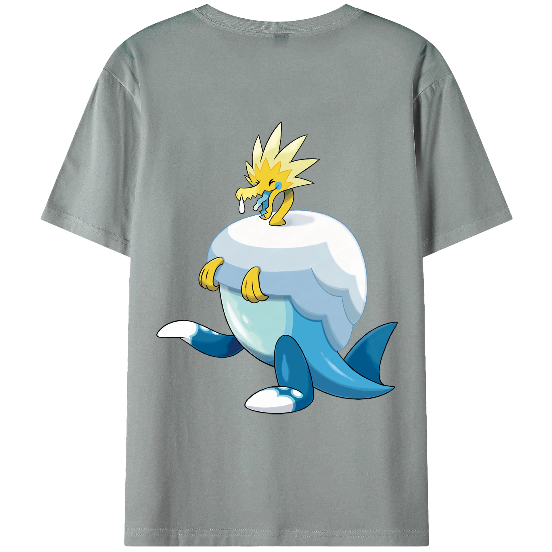 （画像用） ポケットモンスター Pokémon 綿100％ メンズ半袖Tシャツ（バックプリント） 通気性
